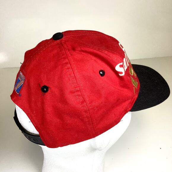 Vtg 80s/90s San Francisco 49ers NFL Football Snapback Hat Cap Logo 7 Red Gold - Picture 7 of 12